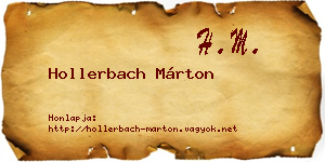 Hollerbach Márton névjegykártya