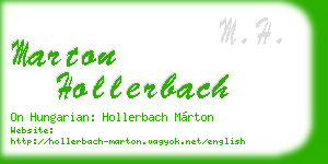 marton hollerbach business card