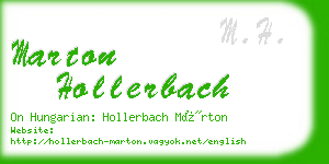 marton hollerbach business card